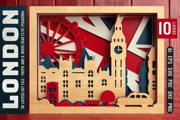 Download London Shadowbox 3D Layered SVG Cut File - 3d layered svg Collection