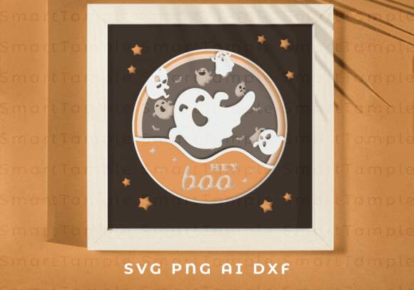 Download Ghost Shadow Box Svg, Halloween Layered - Ghost shadow box Collection