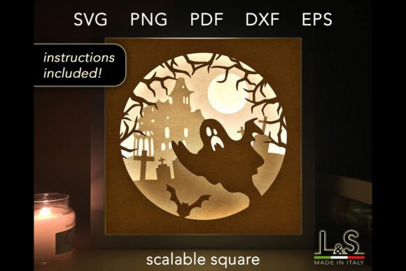 Download Halloween Ghost Shadow Box Svg - Ghost shadow box Collection